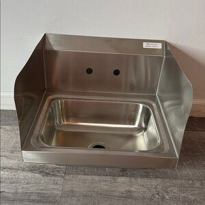 BK Resources BKHS-W-1410-SS-P-G Center Splash Mount Faucet Hand Sink